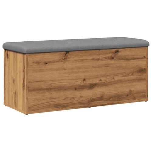 Opbevaringsbænk 102x42x45 cm konstrueret træ kunsteg