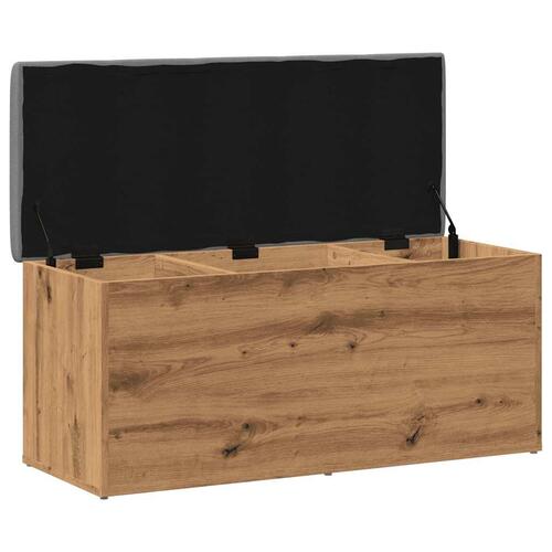 Opbevaringsbænk 102x42x45 cm konstrueret træ kunsteg