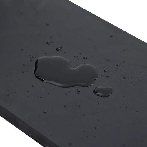 Gummikant til sneplov 150x15x1 cm sort