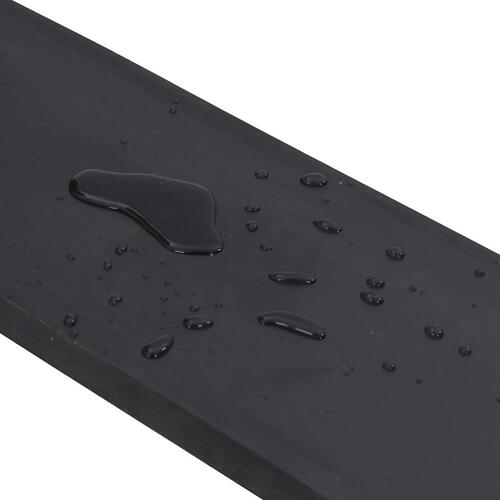 Gummikant til sneplov 200x15x2 cm sort