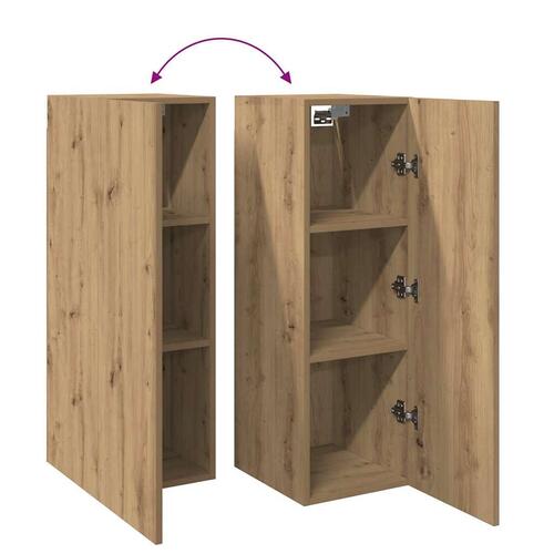 Tv-skabe 2 stk. 30,5x30x90 cm konstrueret træ kunsteg