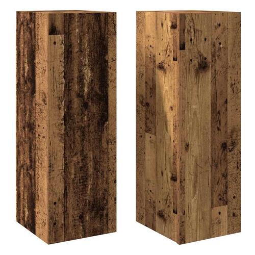 Tv-skabe 2 stk. 30,5x30x90 cm konstrueret træ antikt træ