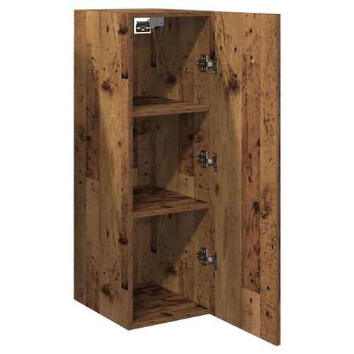 Tv-skabe 2 stk. 30,5x30x90 cm konstrueret træ antikt træ