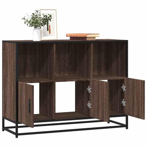 Skænk 100x35x76 cm konstrueret træ brun egetræsfarve