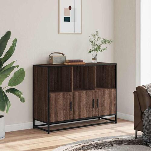Skænk 100x35x76 cm konstrueret træ brun egetræsfarve