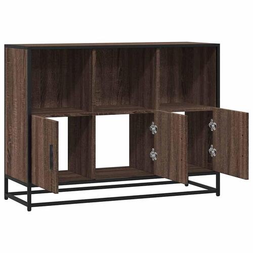 Skænk 100x35x76 cm konstrueret træ brun egetræsfarve
