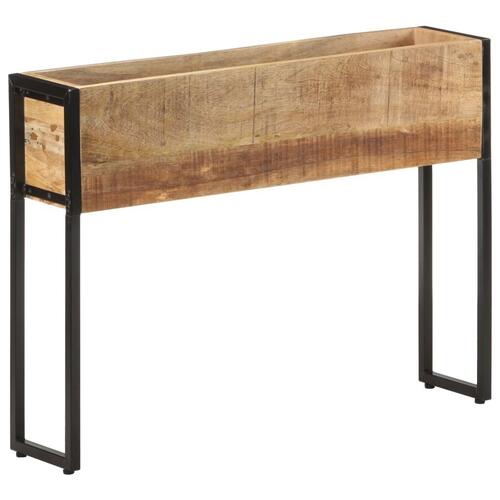 Plantekasse 90x20x68 cm massivt mangotræ