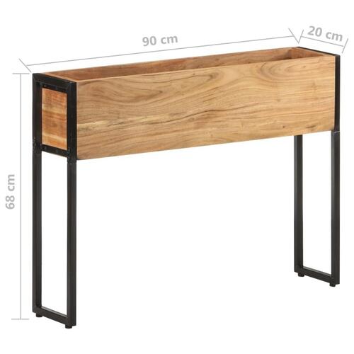 Plantekasse 90x20x68 cm massivt akacietræ