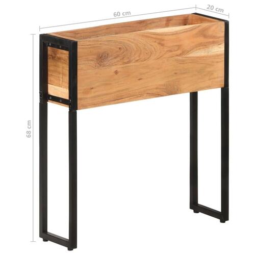 Plantekasse 60x20x68 cm massivt akacietræ