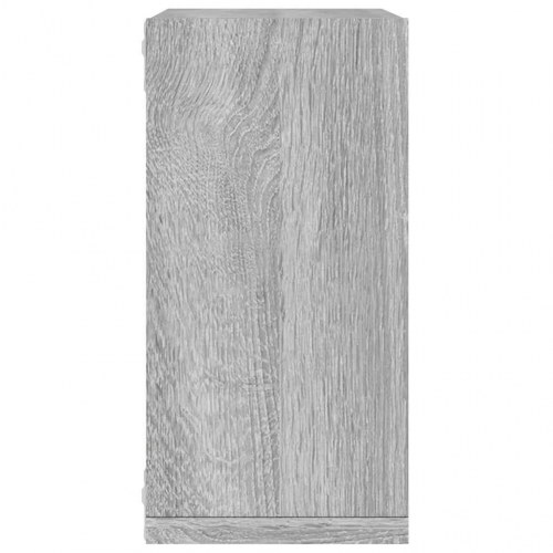 Væghylder 6 stk. kubeformet - 30×15×30 cm, grå sonoma-eg
