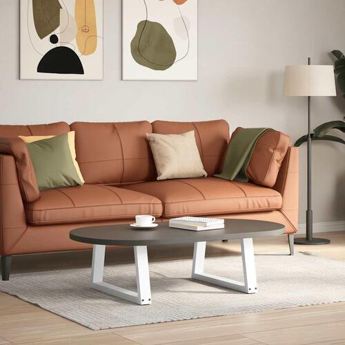 Spisebordsben V-form 2 stk 50x(30-31,3) cm stål hvid