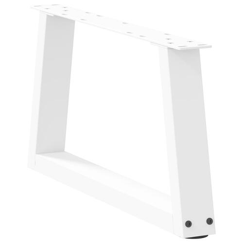 Spisebordsben V-form 2 stk 50x(30-31,3) cm stål hvid