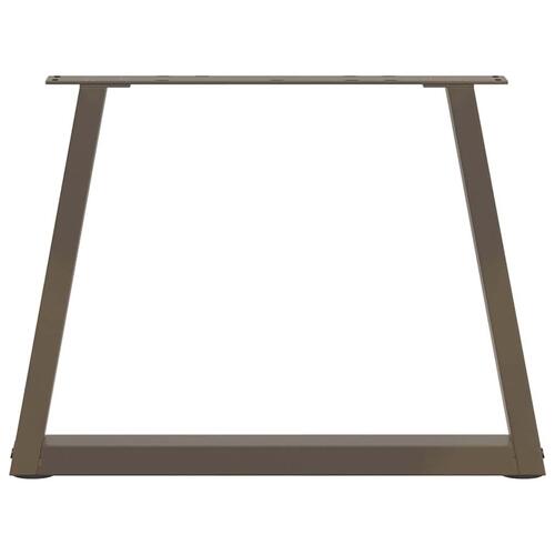 Spisebordsben V-formet 2 stk. naturstål 60x(42-43,3) cm stål