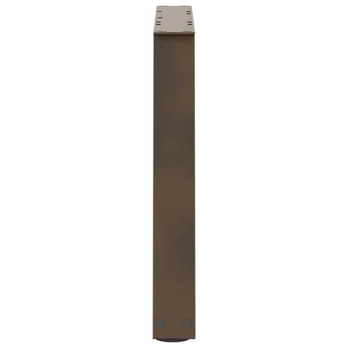 Spisebordsben V-formet 2 stk. naturstål 60x(42-43,3) cm stål