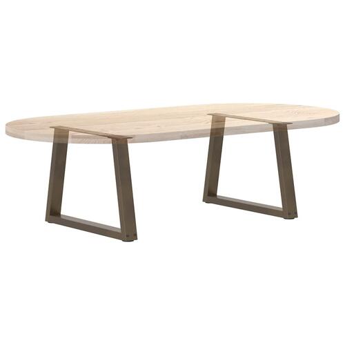 Spisebordsben V-formet 2 stk. naturstål 60x(42-43,3) cm stål