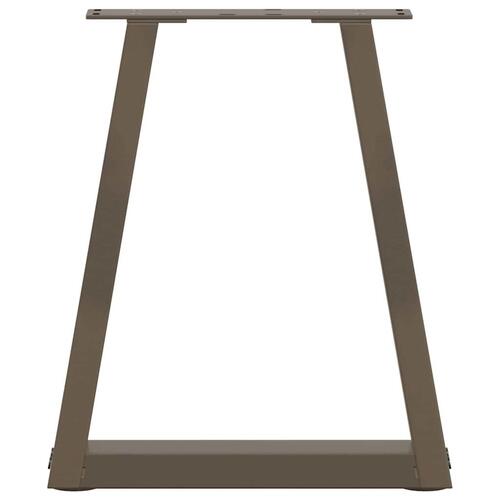 Spisebordsben V-formet 2 stk. naturstål 28x(42-43,3) cm stål