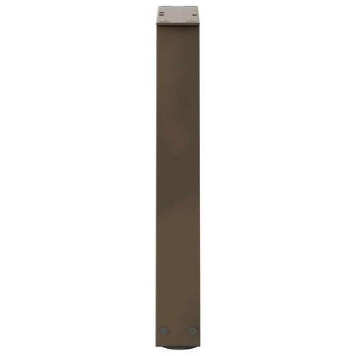 Spisebordsben V-formet 2 stk. naturstål 28x(42-43,3) cm stål
