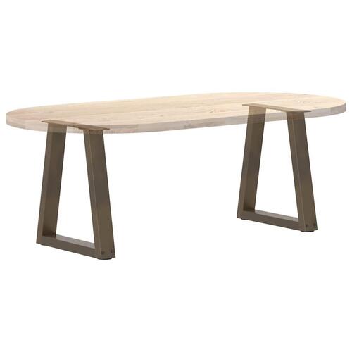 Spisebordsben V-formet 2 stk. naturstål 28x(42-43,3) cm stål