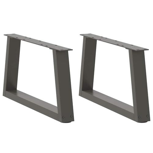 Spisebordsben V-form 2 stk 60x(30-31,3) cm stål antracitgrå