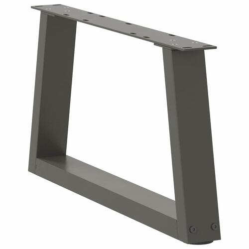 Spisebordsben V-form 2 stk 60x(30-31,3) cm stål antracitgrå