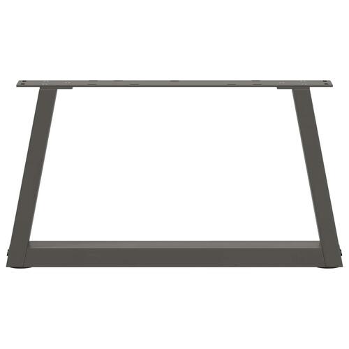 Spisebordsben V-form 2 stk 60x(30-31,3) cm stål antracitgrå