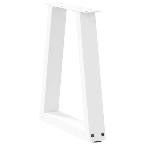 Spisebordsben V-formet 2 stk. 28x(42-43,3) cm stål hvid
