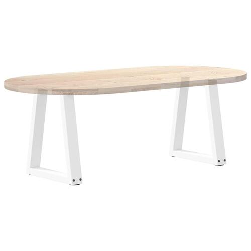 Spisebordsben V-formet 2 stk. 28x(42-43,3) cm stål hvid