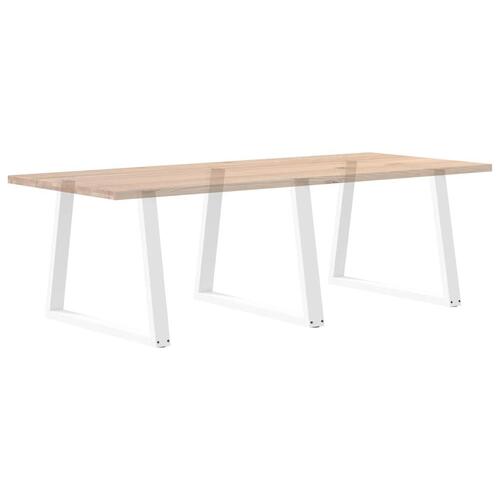 Spisebordsben V-form 3 stk Hvid 100x(72-73,3) cm Stål