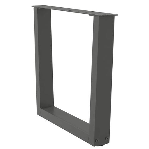 Spisebordsben V-formet 2 stk. 50x(42-43,3) cm stål antracitgrå