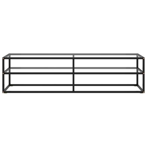 Tv-bord 160x40x40 cm hærdet glas sort