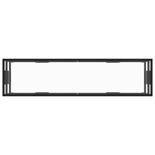 Tv-bord 160x40x40 cm hærdet glas sort