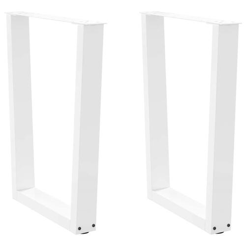Spisebordsben V-formet 2 stk 70x(72-73,3) cm stål hvid