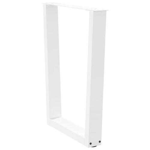 Spisebordsben V-formet 2 stk 70x(72-73,3) cm stål hvid