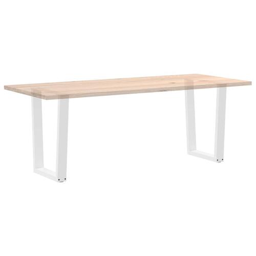 Spisebordsben V-formet 2 stk 70x(72-73,3) cm stål hvid