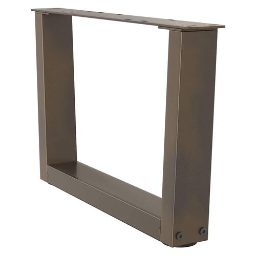 Spisebordsben V-form 2 stk naturstål 50x(30-31,3) cm stål