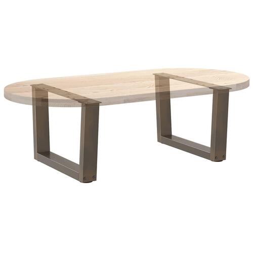 Spisebordsben V-form 2 stk naturstål 50x(30-31,3) cm stål