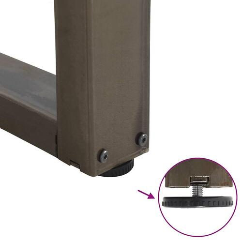 Spisebordsben V-form 2 stk naturstål 50x(30-31,3) cm stål