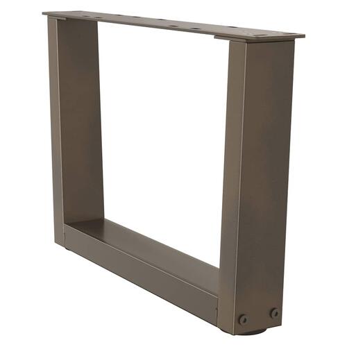 Spisebordsben V-form 2 stk naturstål 50x(30-31,3) cm stål