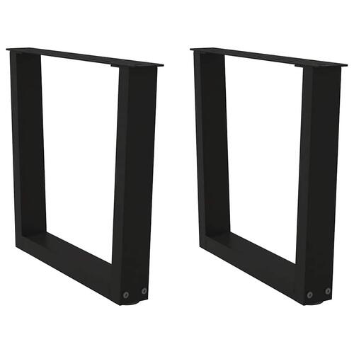 Spisebordsben V-formet 2 stk. 60x(42-43,3) cm stål sort