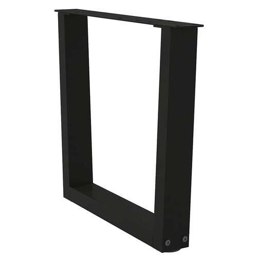 Spisebordsben V-formet 2 stk. 60x(42-43,3) cm stål sort