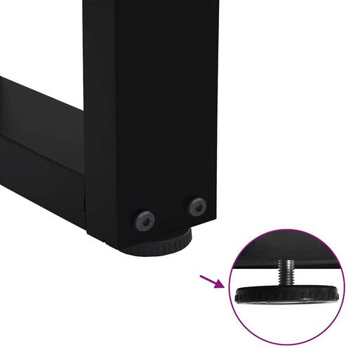 Spisebordsben V-formet 2 stk. 60x(42-43,3) cm stål sort