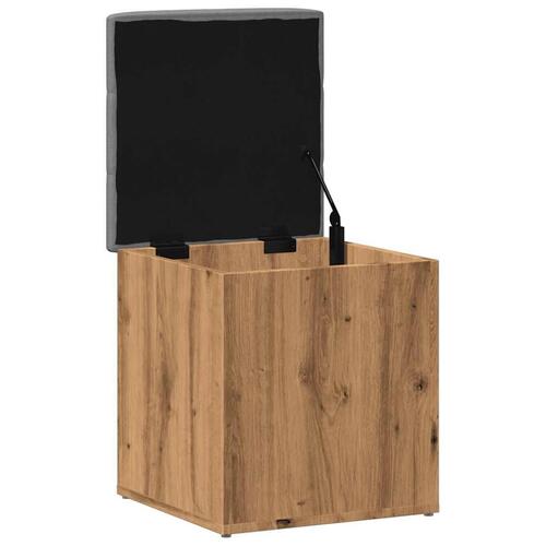 Opbevaringsbænk 42x42x45 cm konstrueret træ kunsteg