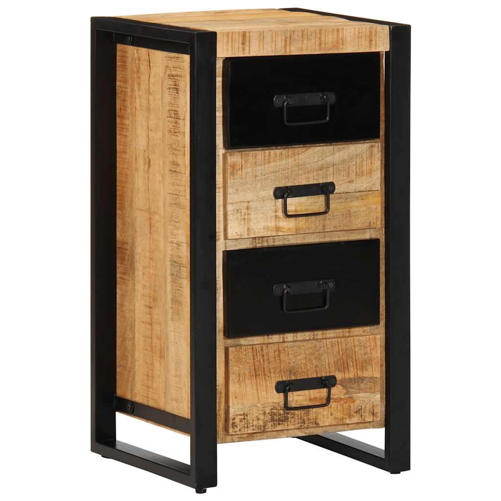 Skuffeskab 40x40x90 cm massivt ru mangotræ