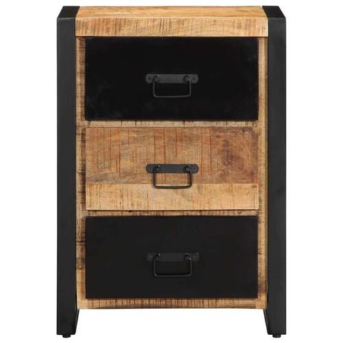 Skuffeskab 50x35x70 cm massivt ru mangotræ