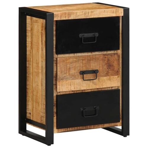 Skuffeskab 50x35x70 cm massivt ru mangotræ