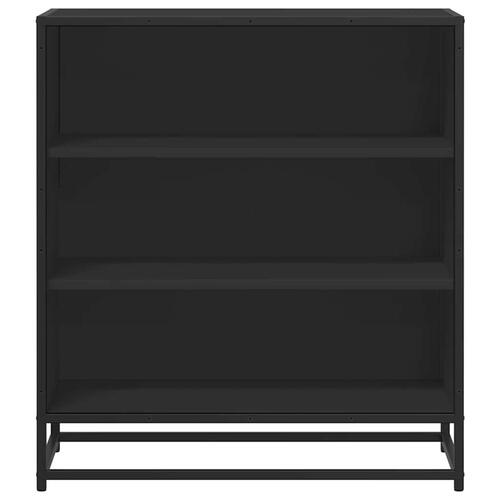 Skuffeskab 68x35x76 cm konstrueret træ og metal sort