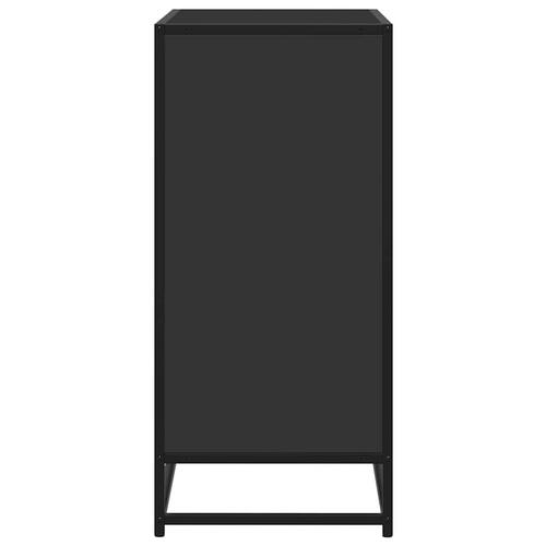 Skuffeskab 68x35x76 cm konstrueret træ og metal sort