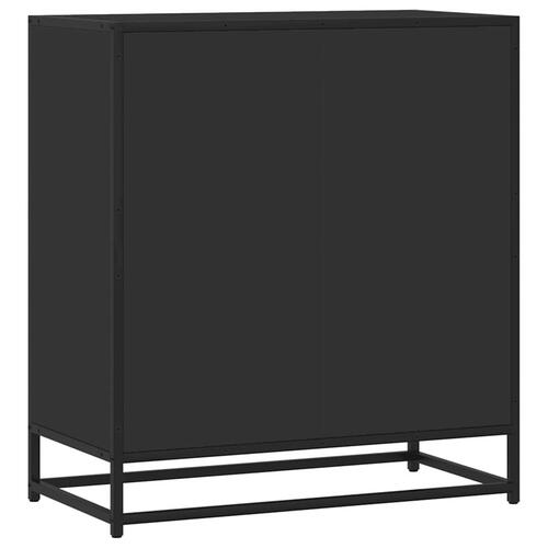 Skuffeskab 68x35x76 cm konstrueret træ og metal sort