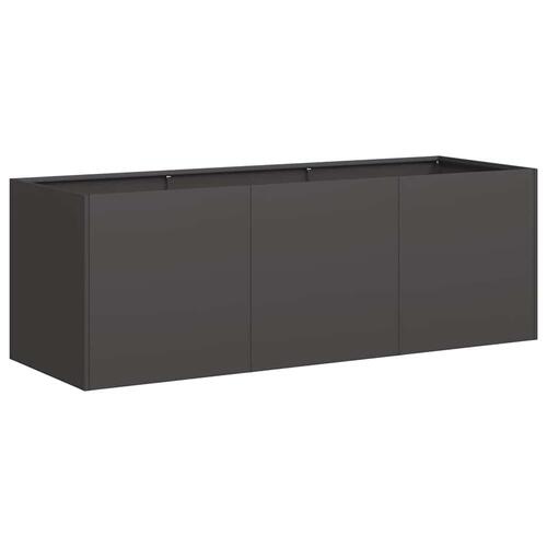 Plantekasse sort 120x40x40 cm koldvalset stål