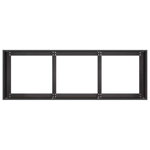 Plantekasse sort 120x40x40 cm koldvalset stål